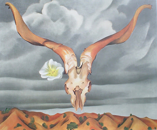 조지아 오키프 '하얀 접시꽃과 숫양의 두개골'(1935년작)© 뉴스1