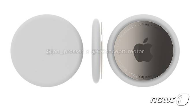 애플의 위치 관리 액세서리 '에어태그' 예상 이미지 © 뉴스1