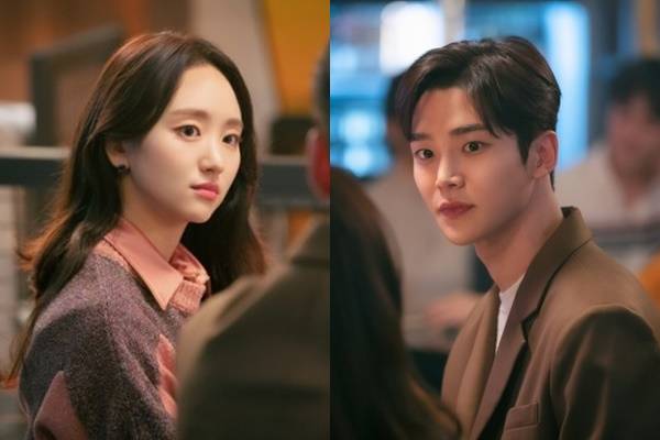 원진아를 향한 로운의 직진 전개가 펼쳐진 JTBC 드라마'선배, 그 립스틱 바르지 마요'가 베일을 벗었다. /사진=JTBC스튜디오 제공