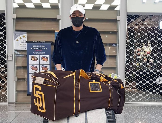 샌디에이고 파드리스 내야수 김하성이 지난 2일 인천국제공항을 통해 귀국했다. /사진=뉴스1(에이스펙코퍼레이션 제공)