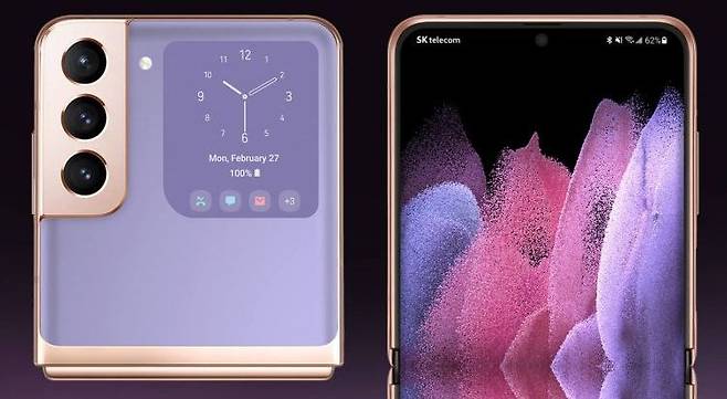 갤럭시Z 플립2 예상 렌더링 이미지 [출처:렛츠고디지털(https://nl.letsgodigital.org/opvouwbare-telefoons/samsung-galaxy-z-flip-3-5g/)