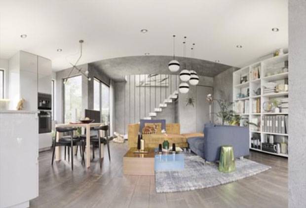 적녹색 색맹인 개는 적색과 녹색은 보지 못하고 청색과 노란색은 감지한다. 근시에 회색 계열의 음염과 밝기 차이를 구분하는 능력도 사람보다 떨어진다. 사진은 같은 장소를 각각 사람의 시각(위)과 개의 시각(아래)로 봤을 때를 이미지화한 것.