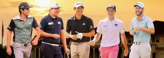 세계 랭킹 톱25에 이름을 올려 주목받는 니만, 임성재, 모리카와, 호블란, 울프(왼쪽부터). 이들은 모두 23세 이하의 젊은 골퍼다. [사진 골프TV]