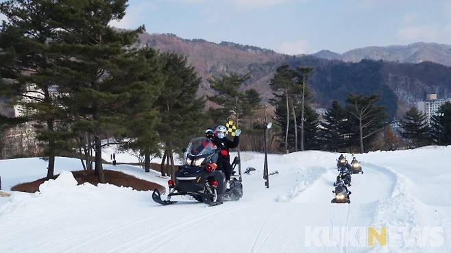 ▲휘닉스 평창 스노우 모빌 투어.