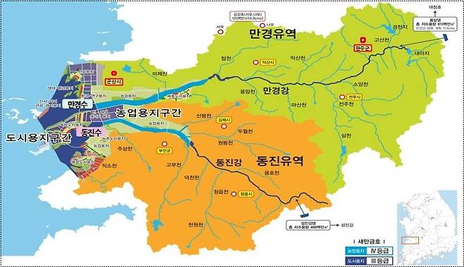 새만금유역 현황도 [전북도 제공]
