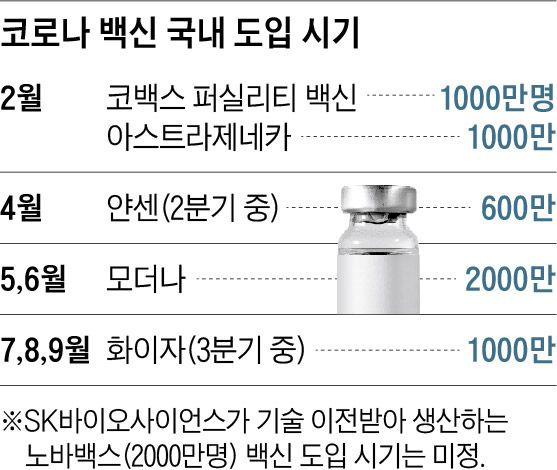 코로나 백신 국내 도입 시기