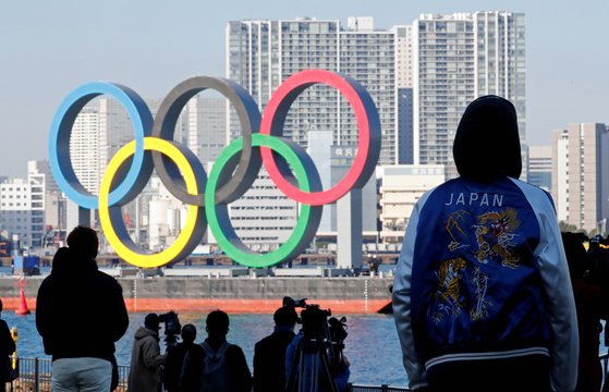 일본 도쿄올림픽이 열리는 경기장 중 한 곳인 오다이바 해양 공원의 해안가. [로이터=연합뉴스]