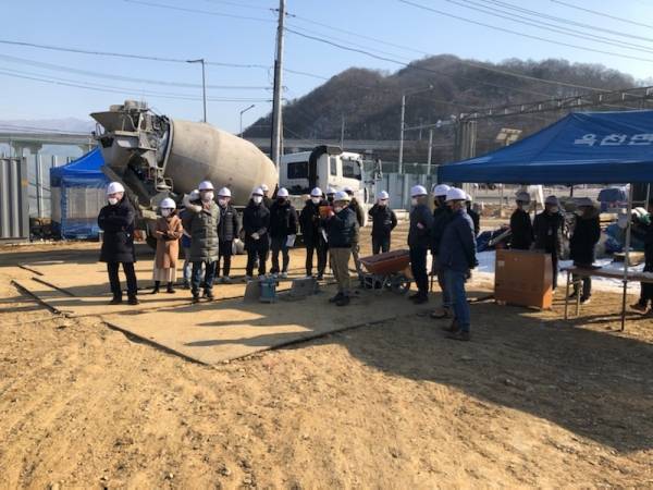 양평군 환경사업소, 동절기 특수 콘크리트 품질관리 현장교육 진행. / 사진제공=양평군