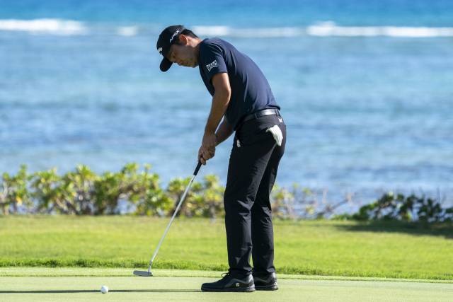 소니 오픈 3라운드에서 퍼트 하는 케빈 나. /USA투데이스포츠연합뉴스