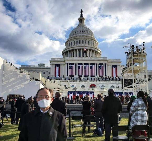 바이든 취임식 참석한 이수혁 주미대사 [페이스북 캡처]