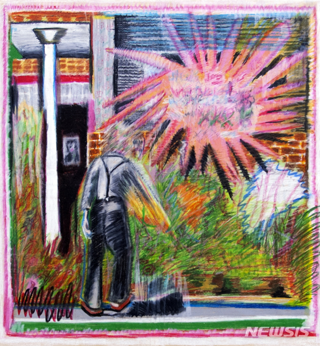 [서울=뉴시스]정다운, flowerman_H1130xW960 crayon, charcoal on paper  2020