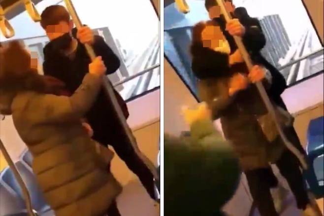 경기 의정부경전철에서 중학생으로 추정되는 남학생이 여성 노인의 목을 조르는 등 폭행하는 영상이 온라인에서 유포돼 논란이 되고 있다. 연합뉴스