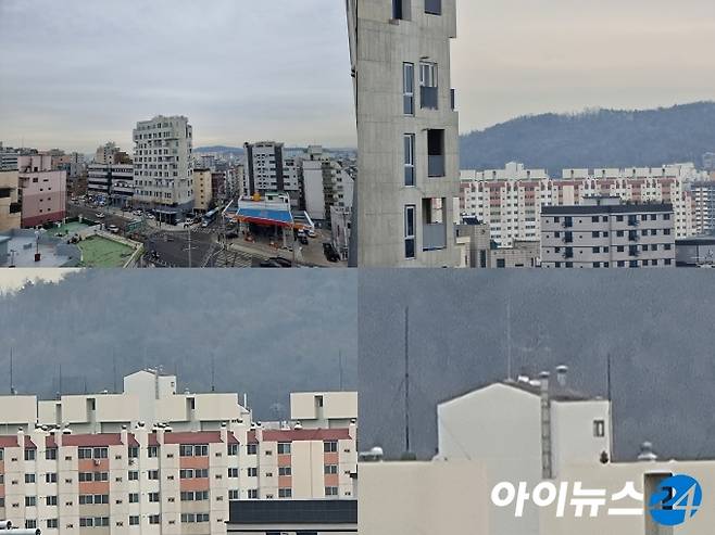 줌을 많이 확대할수록 화질이 깨질 수밖에 없는데, 갤럭시S21 울트라는 10배, 30배까지 확대해도 사진이 뭉개지는 느낌이 없었다. 왼쪽부터 기본, 10배, 30배, 100배줌으로 촬영한 모습. [사진=서민지 기자]