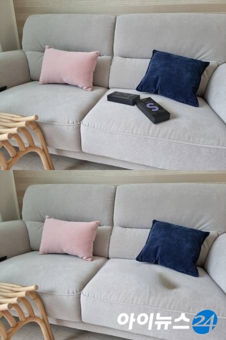 삼성전자는 AI를 활용해 사진 속 사물이나 사람을 지울 수 있는 '개체 지우기'를 테스트 버전으로 추가했다. [사진=서민지 기자]