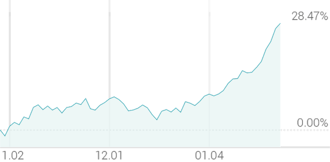 3개월 등락률 +28.47%