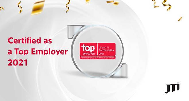 JTI코리아가 2년 연속 일하기 좋은 기업으로 선정됐다.