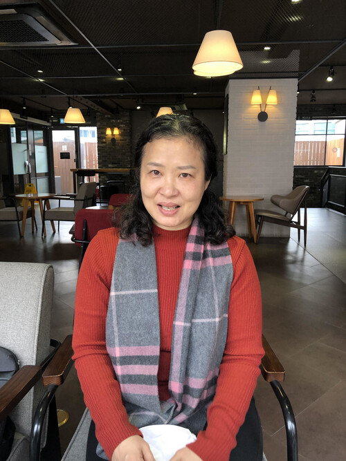 이선민 교사(서울 한남초)가 지난 21일 서울 한남동의 한 카페에서 지난해 코로나19로 힘들었던 특수교육에 대해 말하고 있다.
