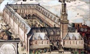 17세기 네덜란드 암스테르담 증권거래소 모습