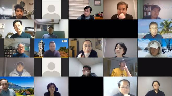 지난 9일 온라인 화상회의 플랫폼을 통해 열린 '평신도의 상상력 기독시민 월례모임'.  김세윤 박사는  평신도 신학운동의 중요성을 강조했다. 김박사는 "추상적이고 관념화된 신앙에서 벗어나 진정한 복음이 무엇인지 이해하고 이를 내면화해 각 영역에서 기독교적 가치들을 드러내야한다"며 "평신도들의 신학적 각성은 목회자들에게도 큰 도전이 될 것"이라고 전망했다.