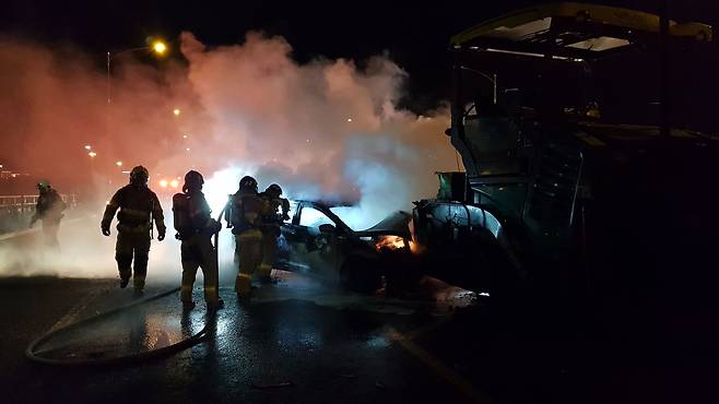 인천 송도 아반테사고 현장. /인천소방본부