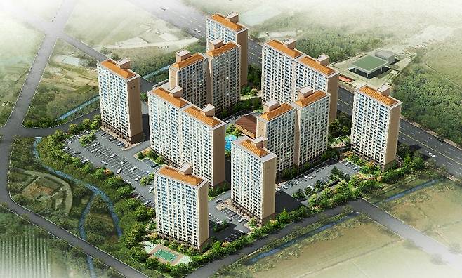 ‘영천 조교동 민간임대주택 신축공사’는 경북 영천시 조교동 352번지 일원에 공동주택 510가구와 부대복리시설 등을 신축하는 사업이다. /사진=한라