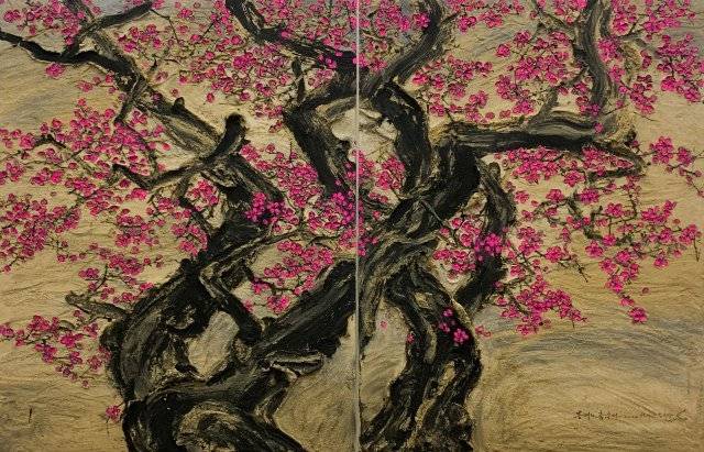 홍매화 춤추다,2020,112x168cm