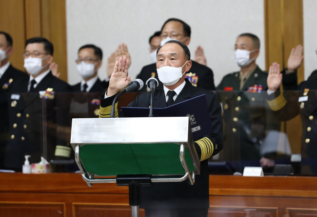 <부석종 해군참모총장. 연합뉴스