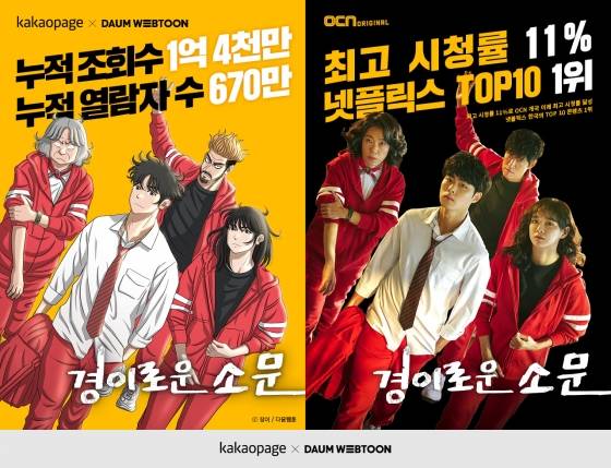 웹툰 '경이로운 소문', 누적 조회수 1억 4천만뷰
