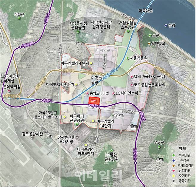 마곡도시개발구역 내 특별계획구역Ⅳ(CP4) 위치도.(사진=서울시)