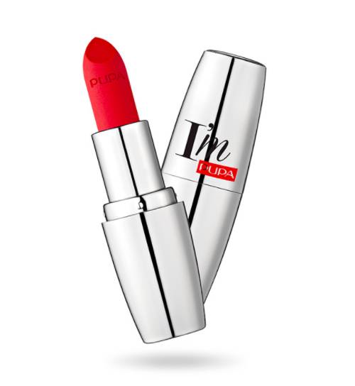 지속력이 좋은 아이 엠 매트 립스틱, 코랄 레드, 2만3천원, Pupa.