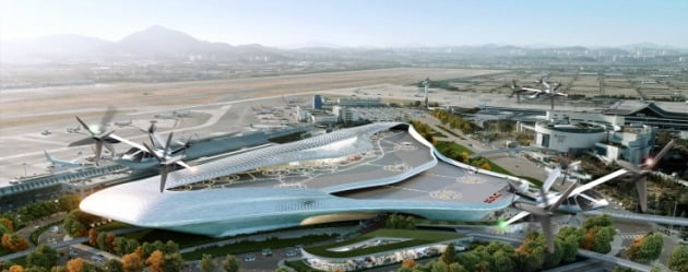 미래의 도심항공모빌리티 사업 예상도. 한국공항공사