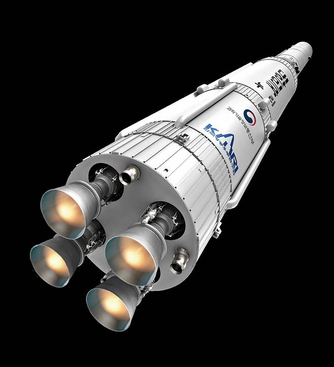 누리호 비행상상도.[한국항공우주연구원 제공]