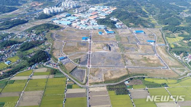 진주시 정촌면 예하리 일원의 진주 뿌리일반산업단지 전경. (사진=경남도 제공)