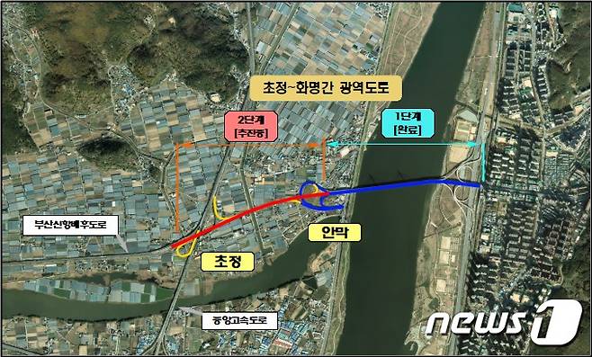 초정~화명간 광역도로(부산시의회 제공)© 뉴스1