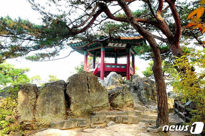 충남 부여군 부여읍 부소산성에 있는 백화정. 이 아래 삼천궁녀 전설이 깃든 낙화암이 있다. (부여군 제공)© 뉴스1