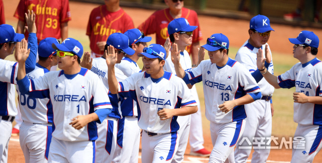 ‘2018 자카르타-팔렘방 아시안게임’에 참가한 한국 야구 대표팀. 자카르타 | 최승섭기자 thunder@sportsseoul.com