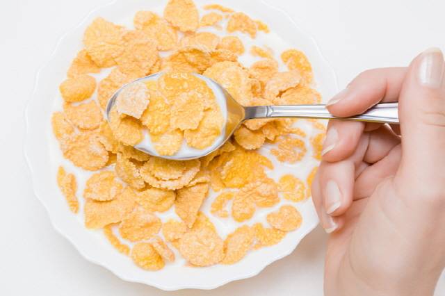 콘플레이크는 곡물을 가루로 만들어 얇게 만든 것이기 때문에 위에 부담이 적고 소화하기 쉽다./사진=클립아트코리아