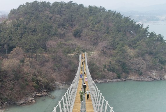 올 상반기 전남 강진 가우도에 조성될 '진짜 출렁다리' 조감도