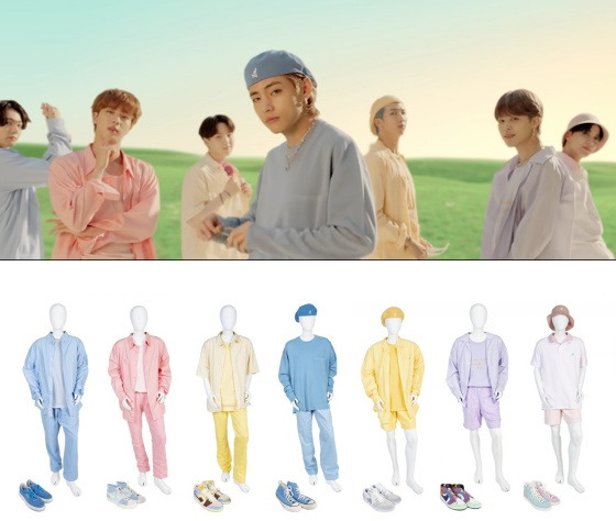 /사진=방탄소년단 '다이너마이트' 뮤직비디오, 줄리앙 옥션 트위터