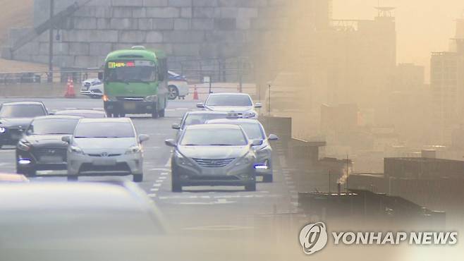 뿌연 수도권 하늘 (CG) [연합뉴스TV 제공]