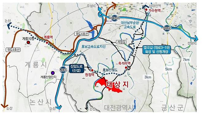 대전 서구 평촌일반산업단지 위치도 [대전시 제공. 재판매 및 DB 금지]