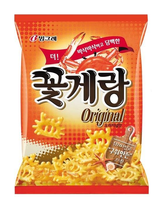 빙그레가 만드는 꽃게랑 스낵. 오뚜기는 이달 중으로 꽃게랑면을 출시할 예정이다. [사진 빙그레]
