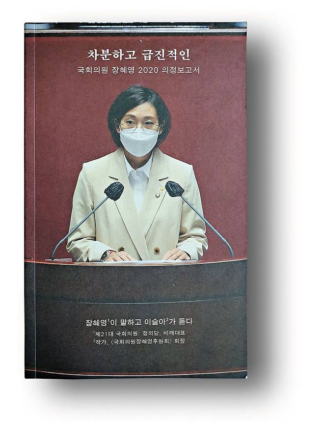 문고판 에세이 같은 느낌의 장혜영 의원 2020 의정보고서 ‘차분하고 급진적인’.