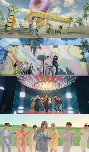 방탄소년단의 `다이너마이트` 뮤직비디오 의상이 미국 경매에서 한화 약 1억 8000만원에 낙찰됐다. [사진 제공 = 빅히트]