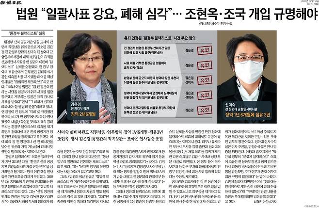 ▲2월10일자 조선일보 3면 기사