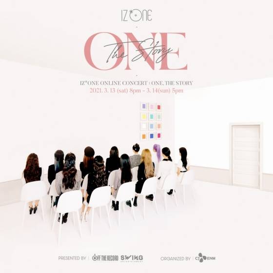 그룹 아이즈원(IZ*ONE)이 오는 3월 온라인 단독 콘서트'원 더 스토리'(ONE, THE STORY)를 통해 팬들과 만난다. /사진=오프더레코드, 스윙엔터테인먼트 제공