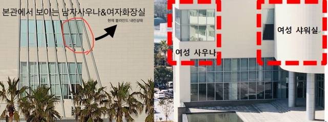 A씨가 숙박한 호텔 구조. 네이트판 캡처