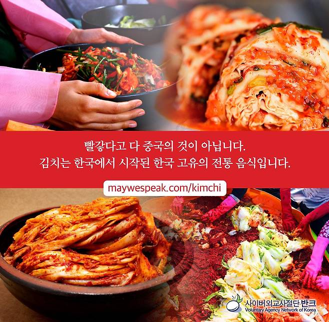 사이버 외교 사절단 반크가 김치를 세계에 알리기 위해 만든 디지털 포스터. /반크