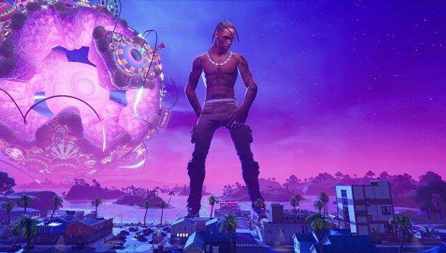 힙합가수 트래비스 스콧이 포트나이트 속 가상공간에서 개최한 콘서트 장면. 에픽게임즈 제공