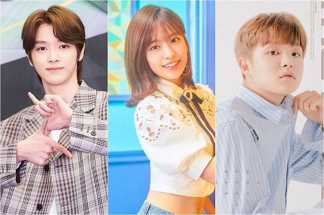 ▲ NCT 성찬, 아이즈원 안유진, 트레저 지훈(왼쪽부터). 제공| SM엔터테인먼트, 스윙엔터테인먼트, YG엔터테인먼트